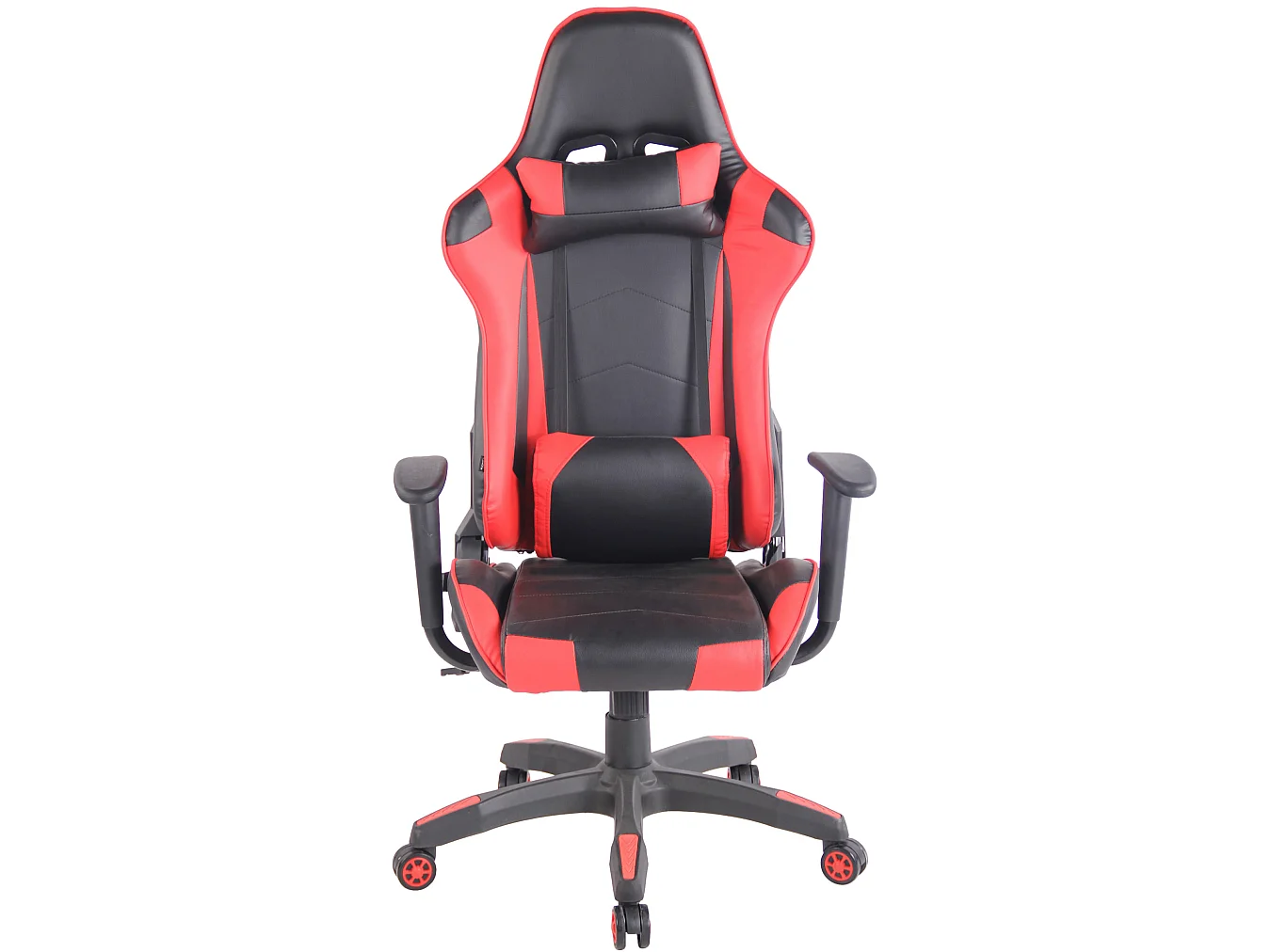 Chaise de bureau - Similicuir & Plastique - Noir / Rouge - Miracle V2