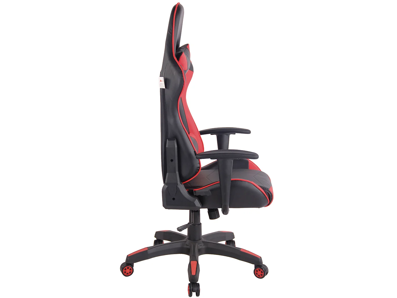 Chaise de bureau - Similicuir & Plastique - Noir / Rouge - Miracle V2