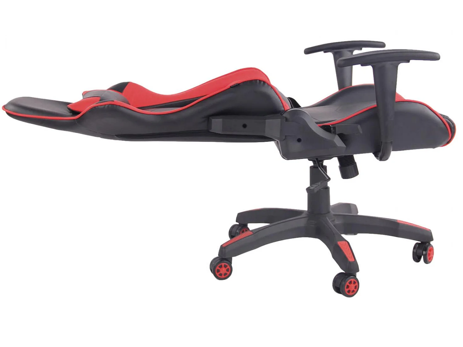 Chaise de bureau - Similicuir & Plastique - Noir / Rouge - Miracle V2