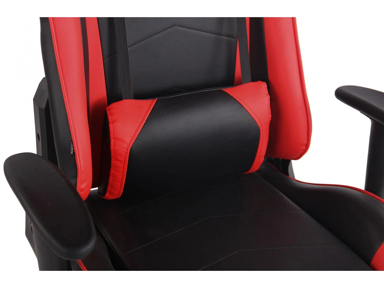 Chaise de bureau - Similicuir & Plastique - Noir / Rouge - Miracle V2