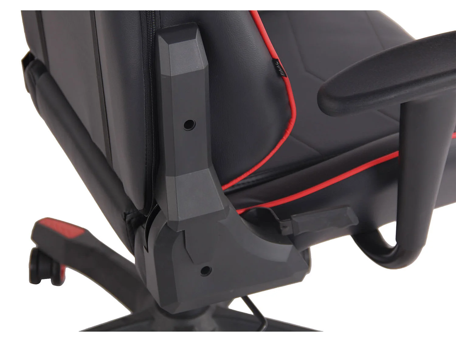 Chaise de bureau - Similicuir & Plastique - Noir / Rouge - Miracle V2