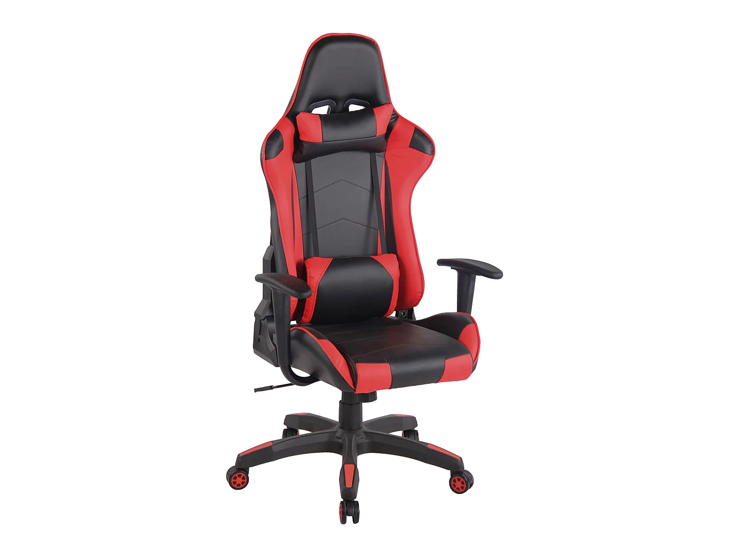 Chaise de bureau - Similicuir & Plastique - Noir / Rouge - Miracle V2