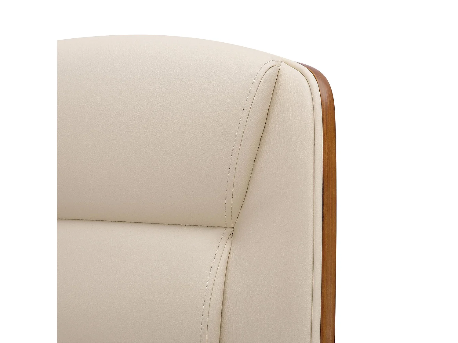 Chaise de bureau - Similicuir & Antique clair - Noyer / Crème - Yankton