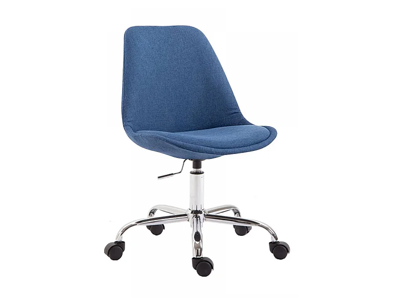 Bureaustoel - Stof & Metaal in chroomoptiek - blauw - Toulouse