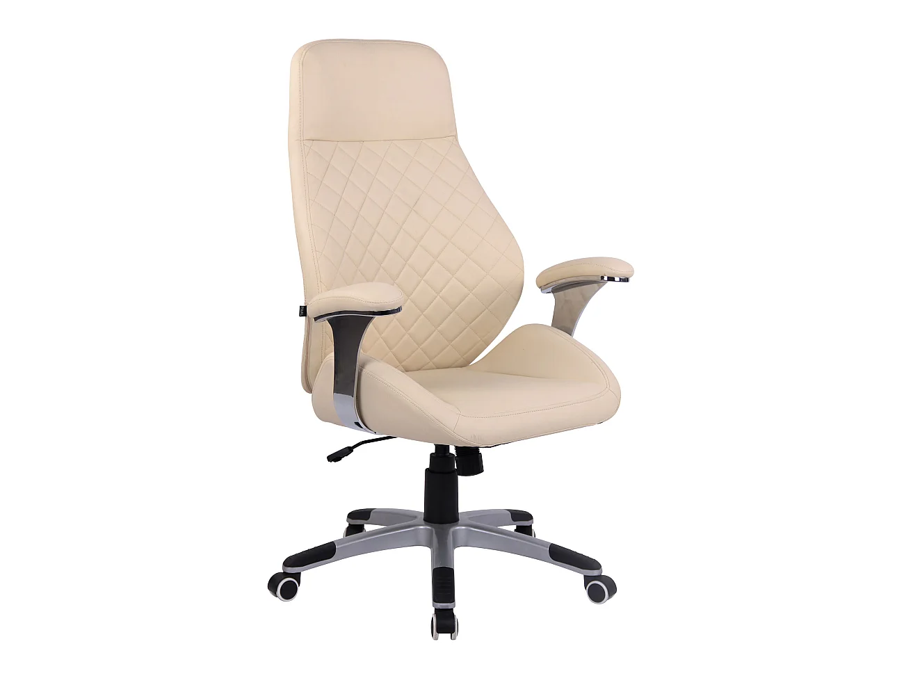 Chaise de bureau - Similicuir & Plastique - Crème - Layton
