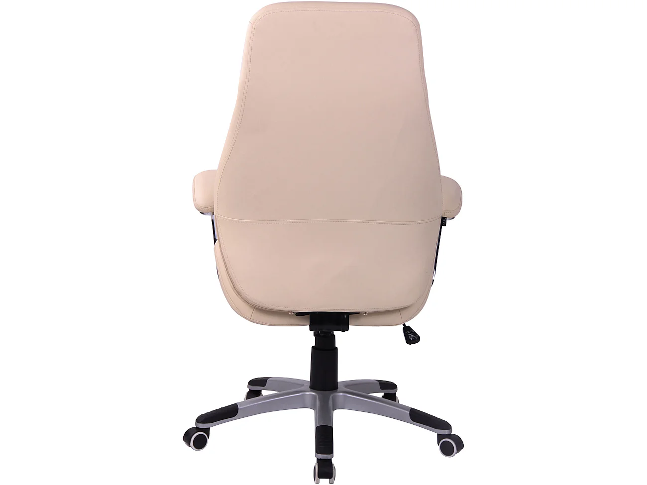 Chaise de bureau - Similicuir & Plastique - Crème - Layton