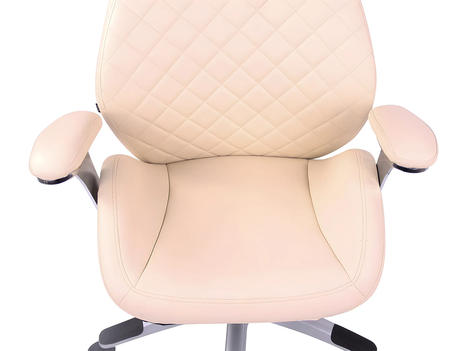 Chaise de bureau - Similicuir & Plastique - Crème - Layton