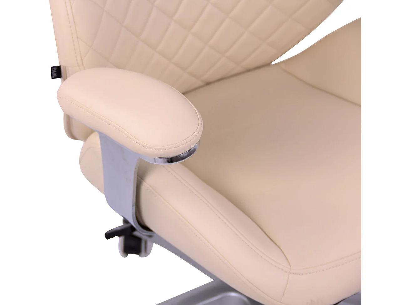 Chaise de bureau - Similicuir & Plastique - Crème - Layton