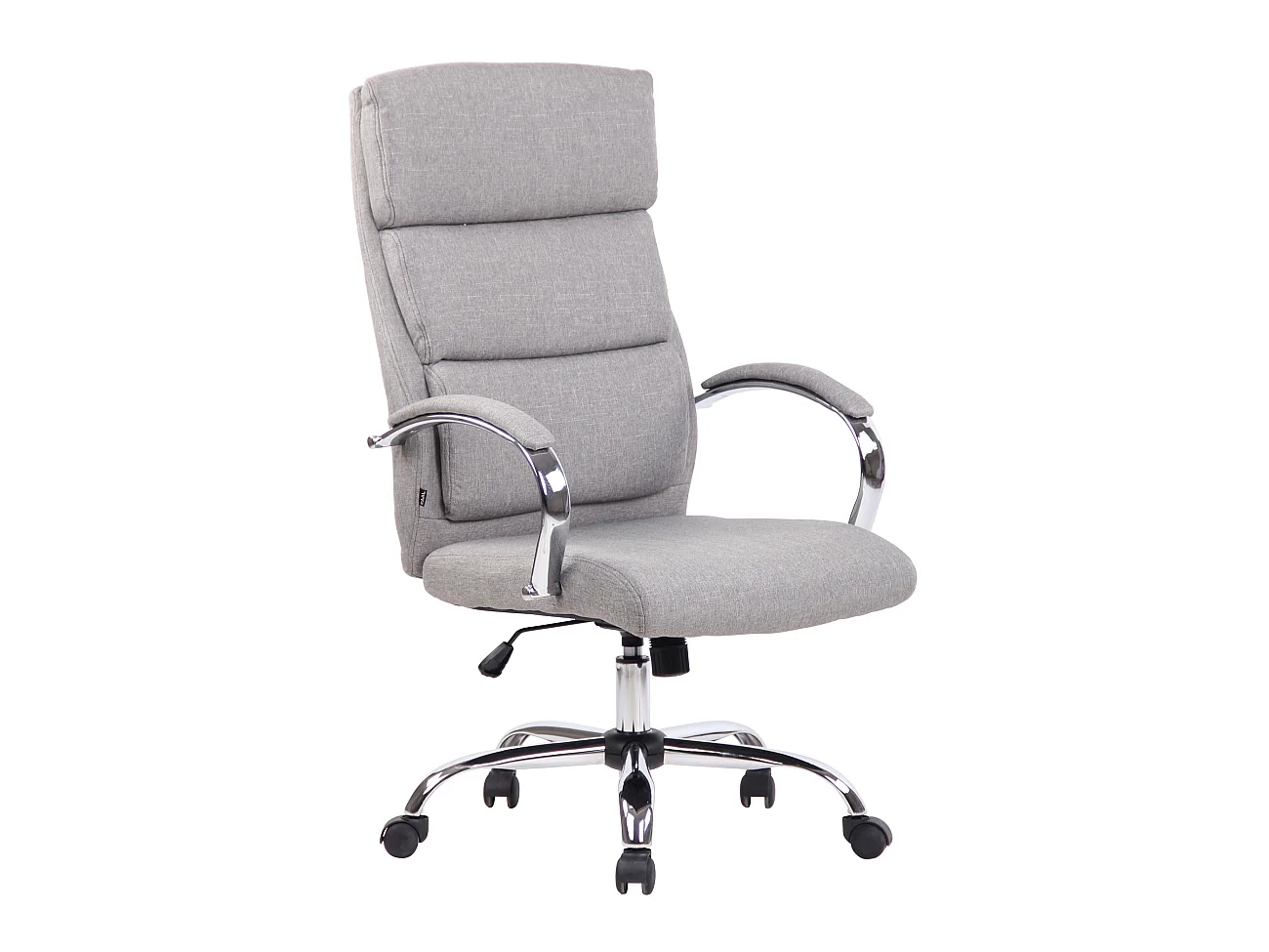 Chaise de bureau - Tissu & Métal chromé - Gris - Bradford