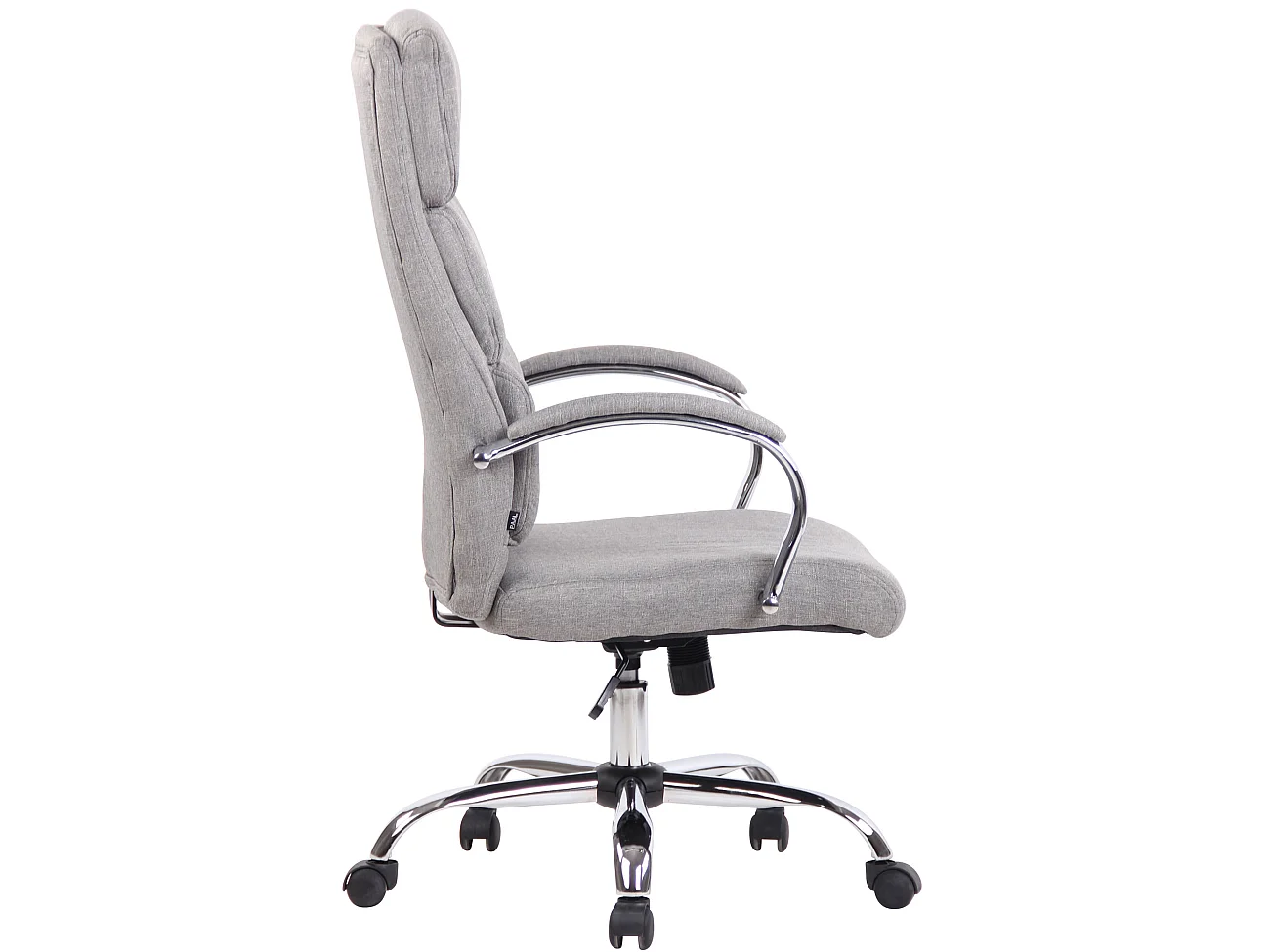 Chaise de bureau - Tissu & Métal chromé - Gris - Bradford