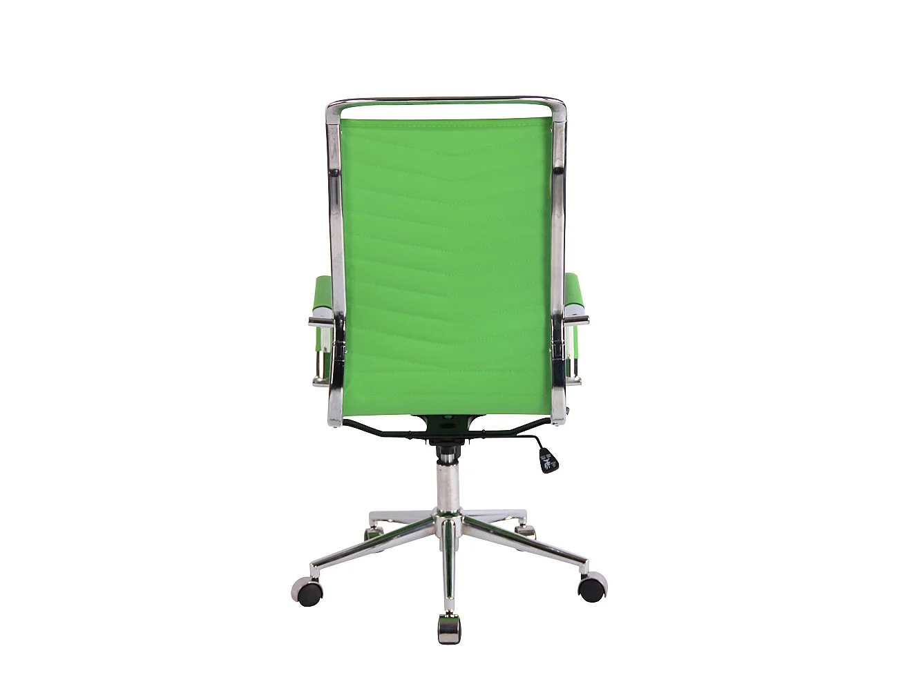 Chaise de bureau - Similicuir & Métal chromé - Vert - Batley