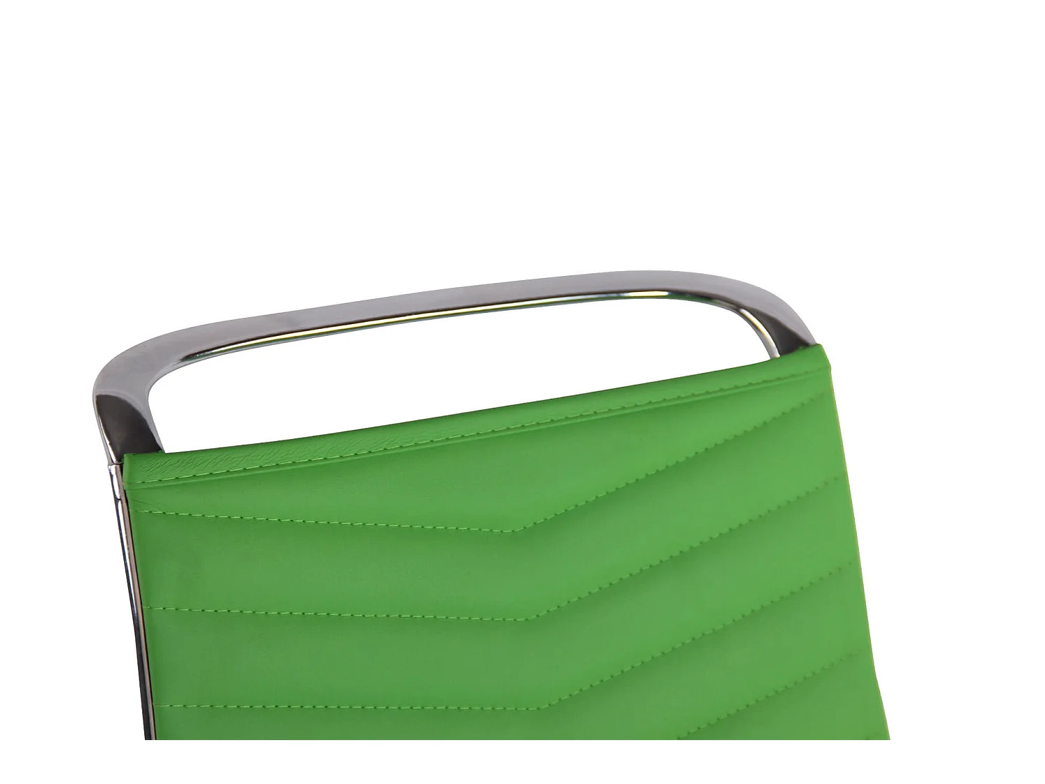 Chaise de bureau - Similicuir & Métal chromé - Vert - Batley