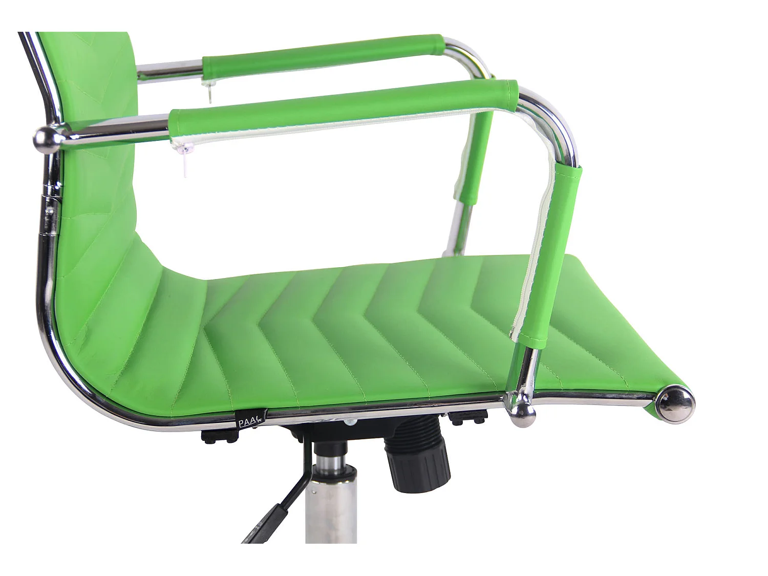 Chaise de bureau - Similicuir & Métal chromé - Vert - Batley