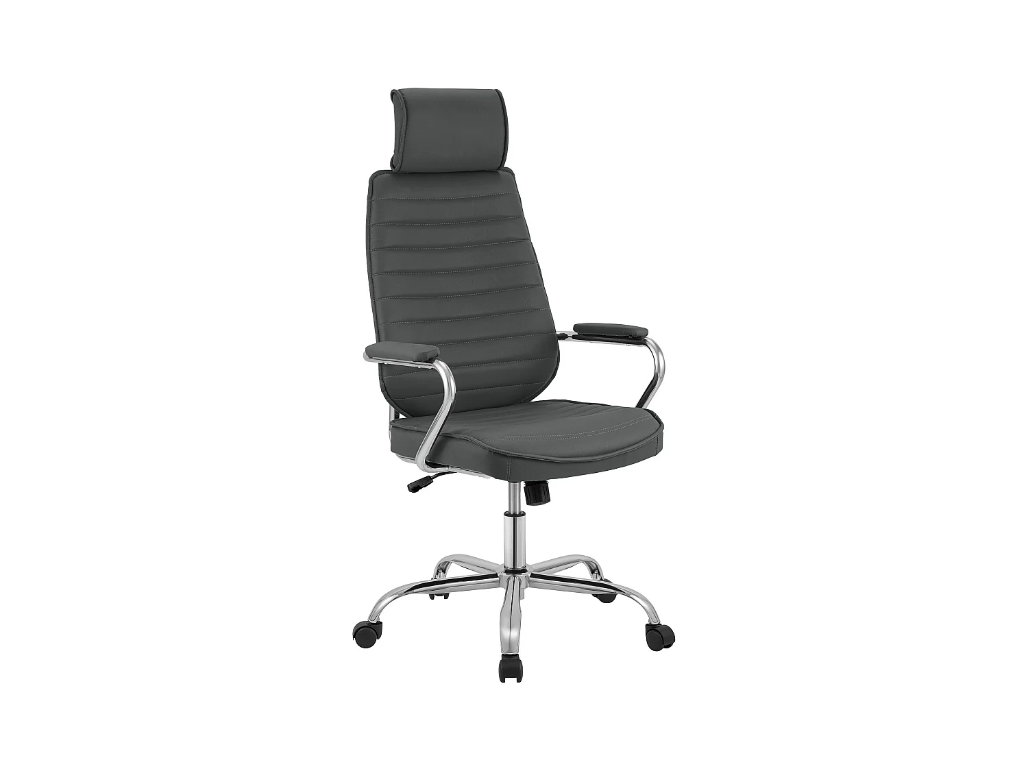 Chaise de bureau - Similicuir - Gris - Rako