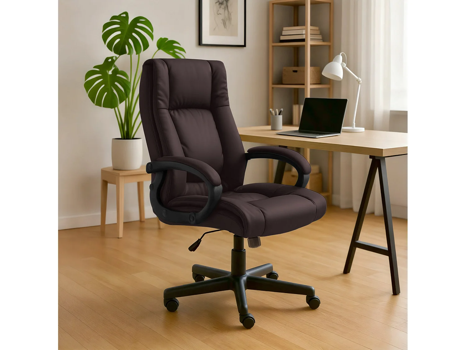 Chaise de bureau - Similicuir - Marron - XL Sparta