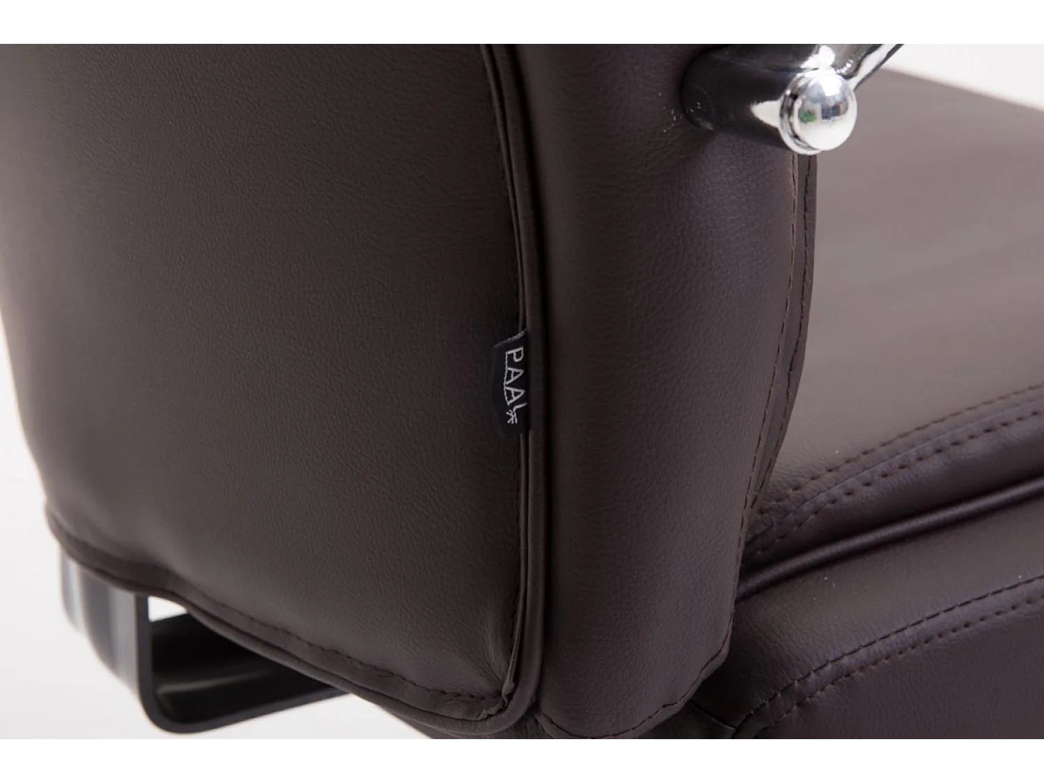 Chaise de bureau - Similicuir & Métal chromé - Marron - XL Vaud