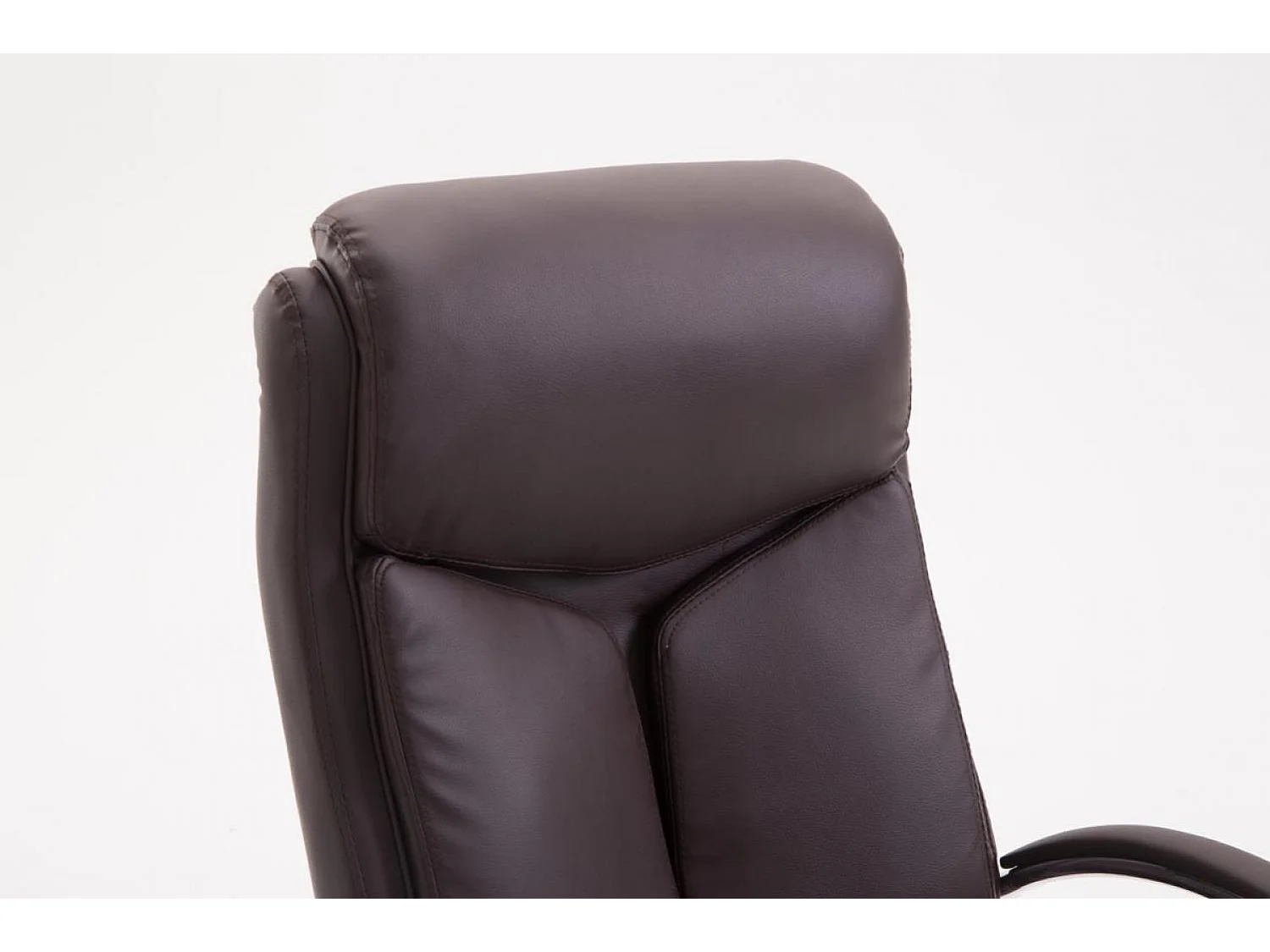 Chaise de bureau - Similicuir & Métal chromé - Marron - XL Vaud