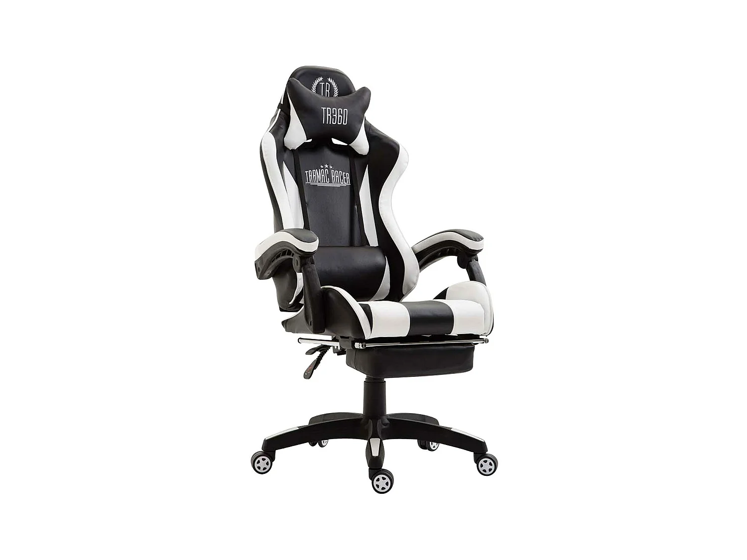 Chaise de bureau - Similicuir & Plastique - Noir / Blanc - Ignite