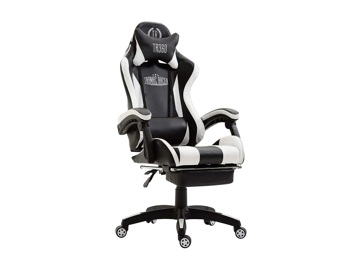 Chaise de bureau - Similicuir & Plastique - Noir / Blanc - Ignite