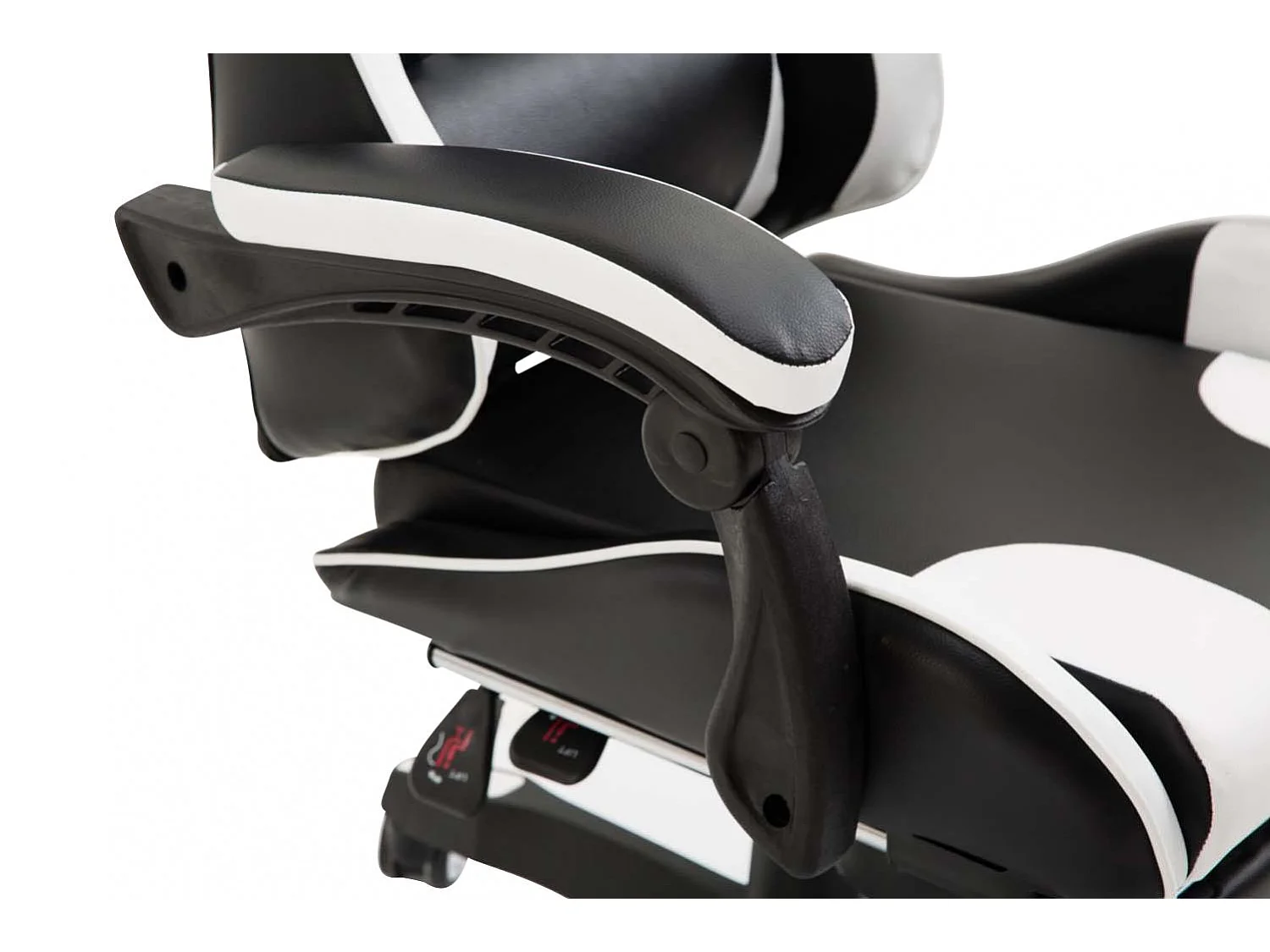 Chaise de bureau - Similicuir & Plastique - Noir / Blanc - Ignite