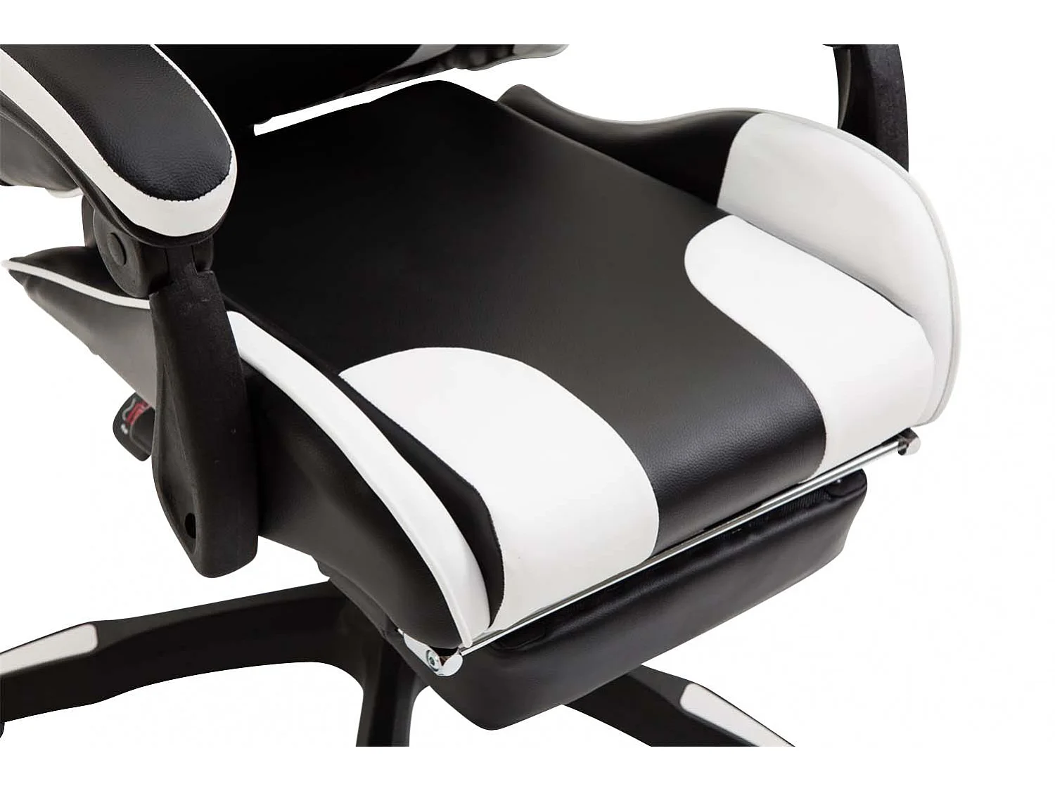 Chaise de bureau - Similicuir & Plastique - Noir / Blanc - Ignite