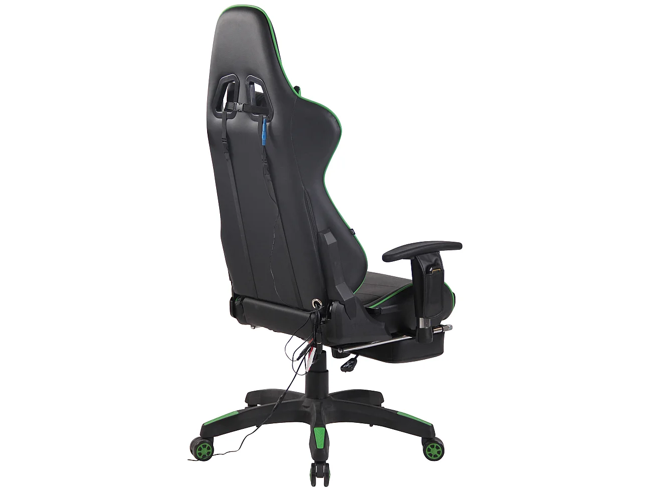 Chaise de bureau - Similicuir & Plastique - Noir / Vert - Turbo XFM