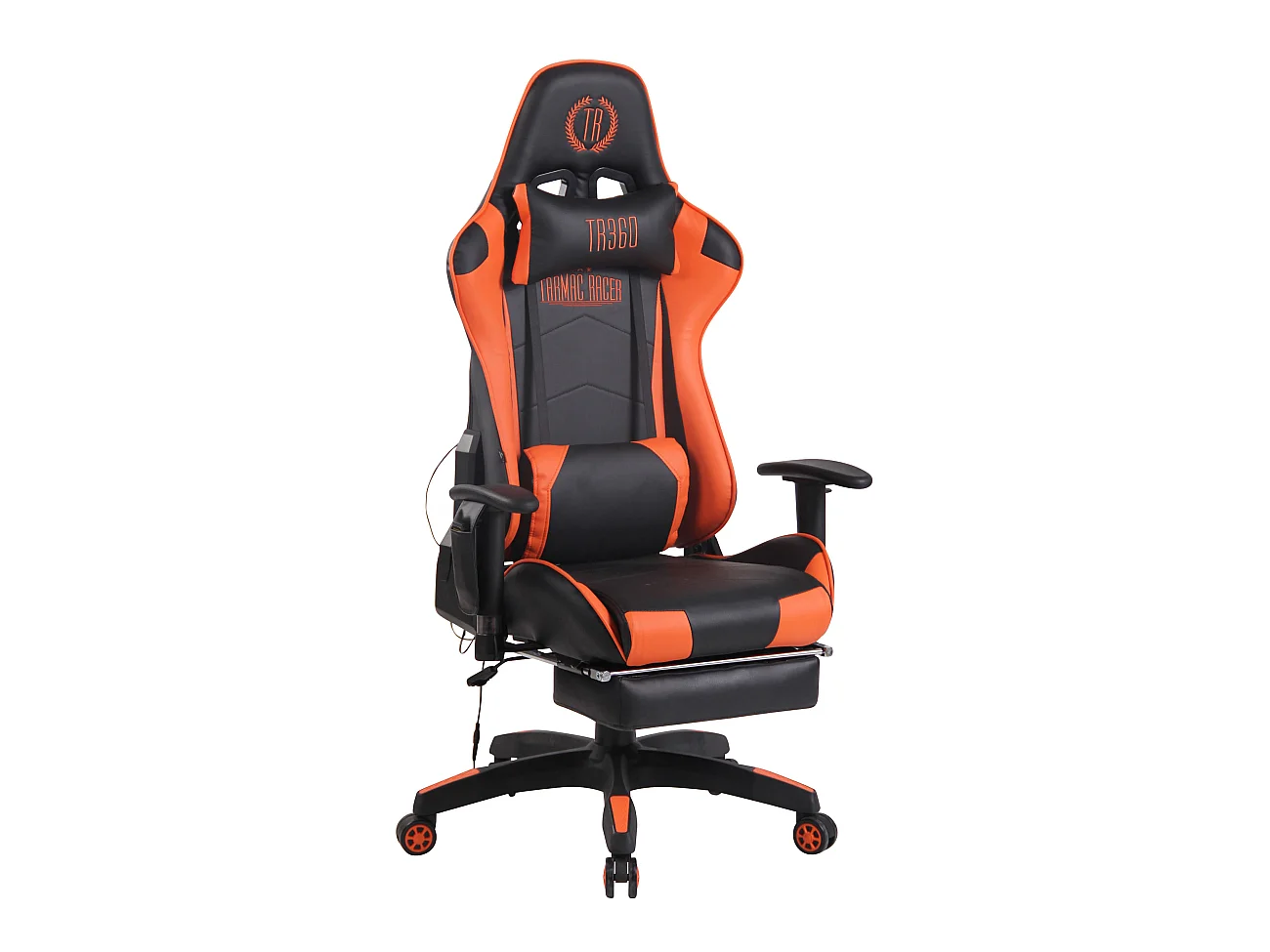 Chaise de bureau - Similicuir & Plastique - Noir / Orange - Turbo XFM