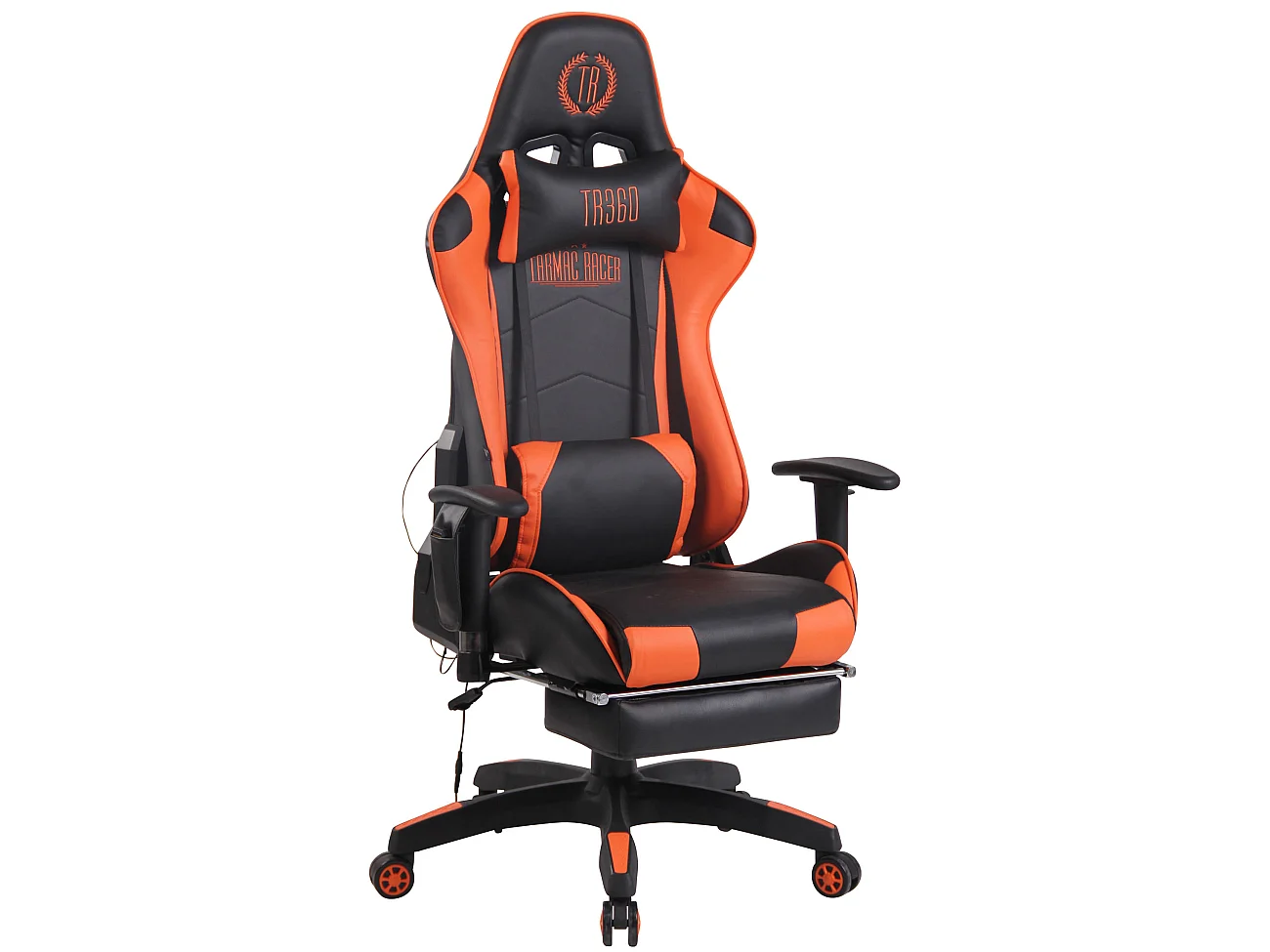 Chaise de bureau - Similicuir & Plastique - Noir / Orange - Turbo XFM