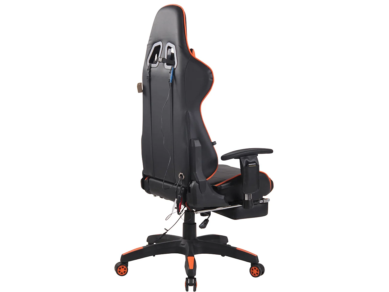 Chaise de bureau - Similicuir & Plastique - Noir / Orange - Turbo XFM