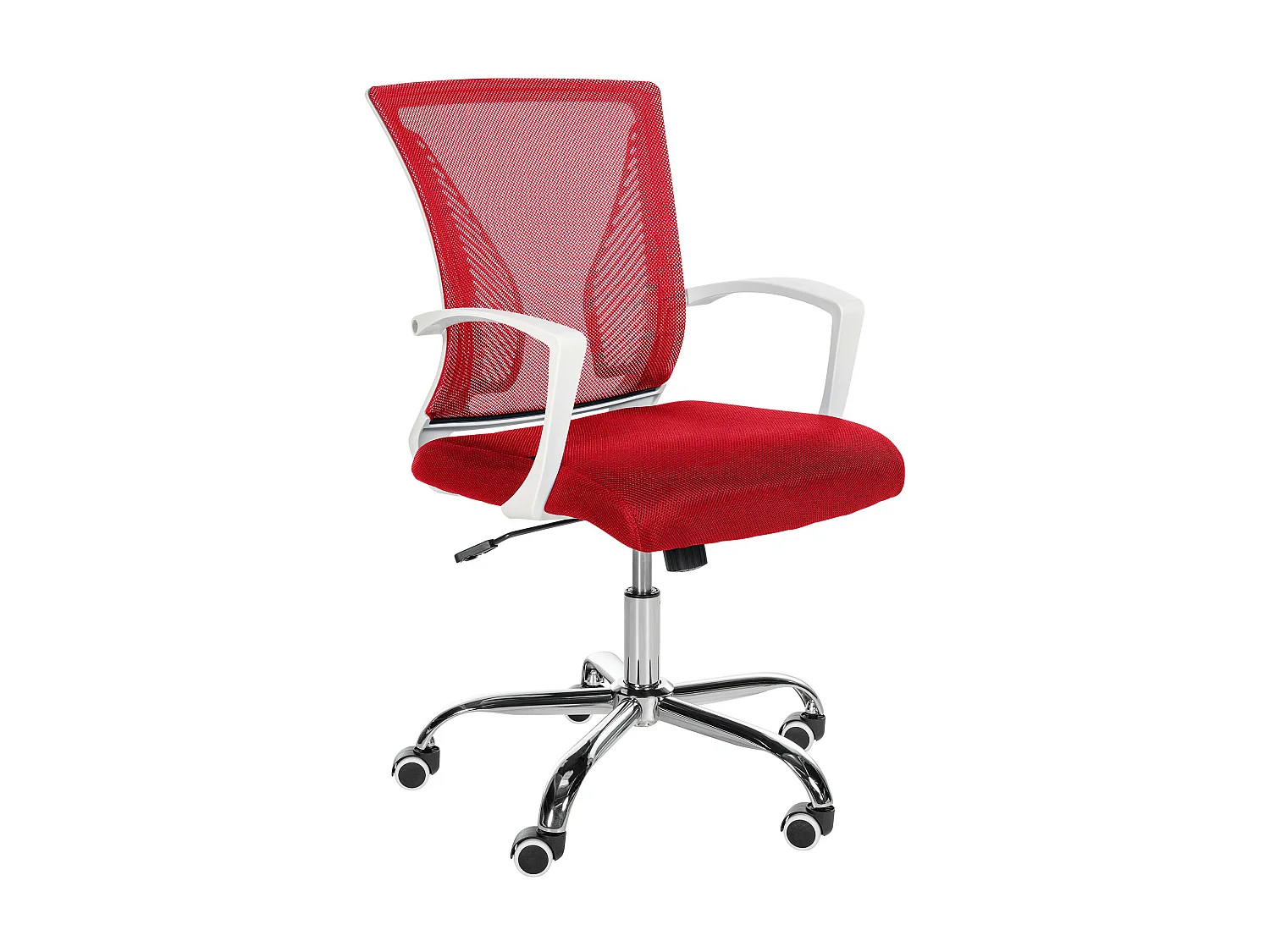 Chaise de bureau - Microfibre & Métal - Rouge - Tracy