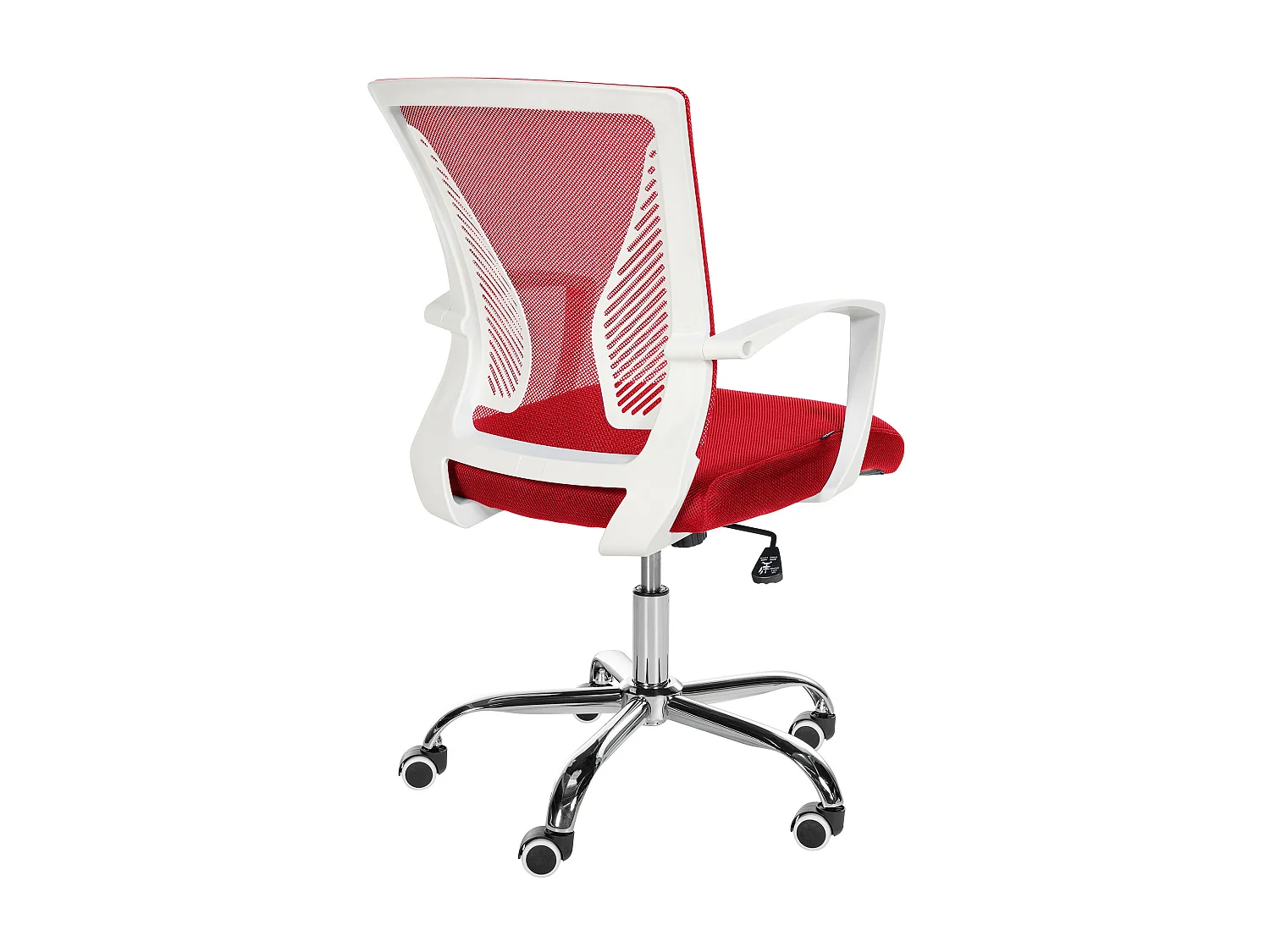 Chaise de bureau - Microfibre & Métal - Rouge - Tracy