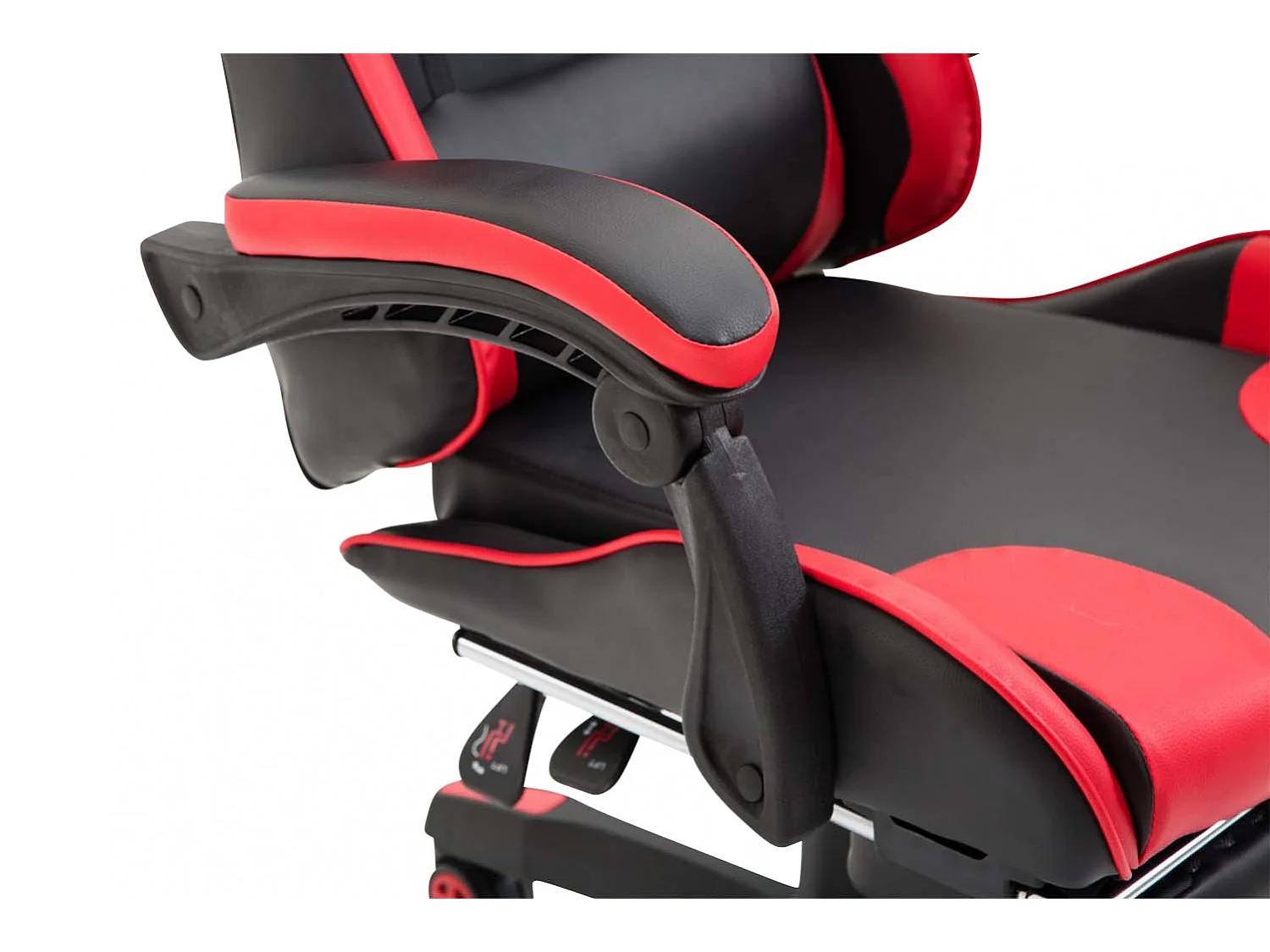 Chaise de bureau - Similicuir & Plastique - Noir / Rouge - Ignite