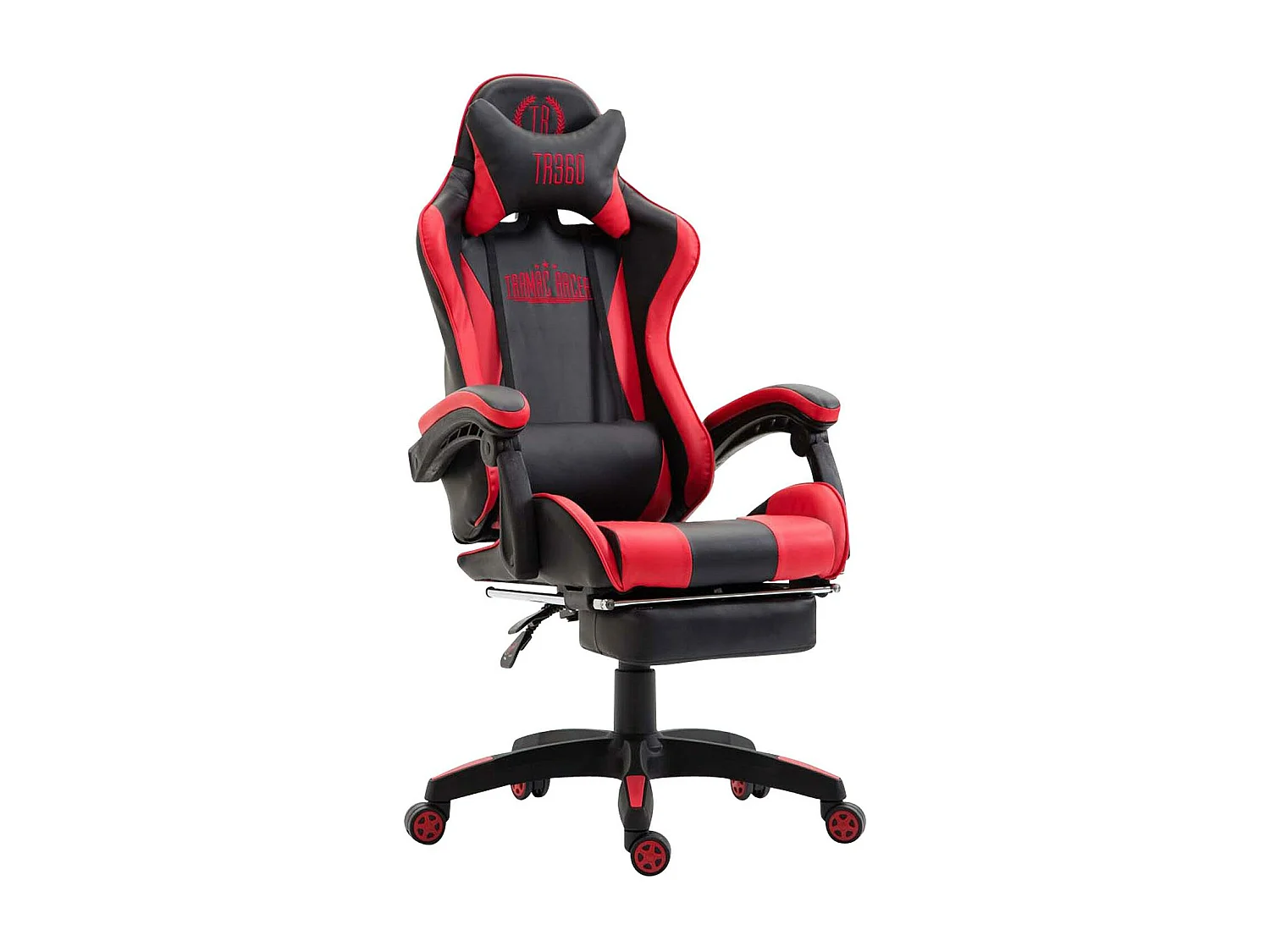 Chaise de bureau - Similicuir & Plastique - Noir / Rouge - Ignite