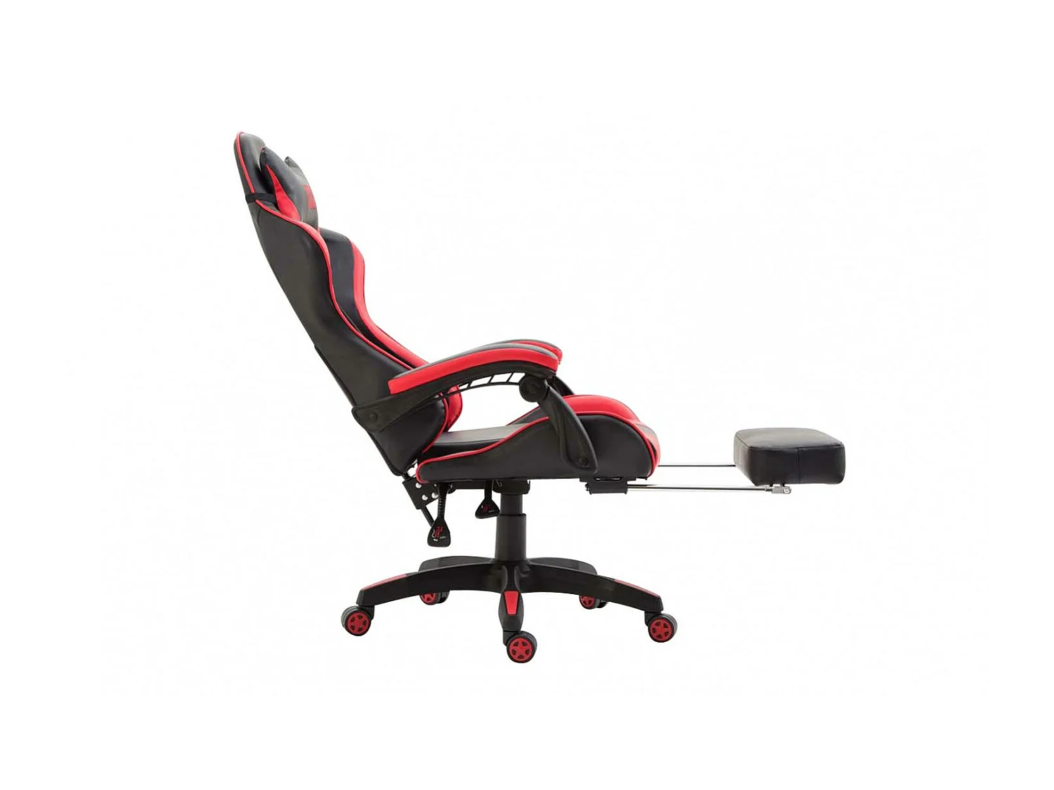 Chaise de bureau - Similicuir & Plastique - Noir / Rouge - Ignite
