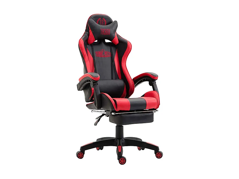 Chaise de bureau - Similicuir & Plastique - Noir / Rouge - Ignite