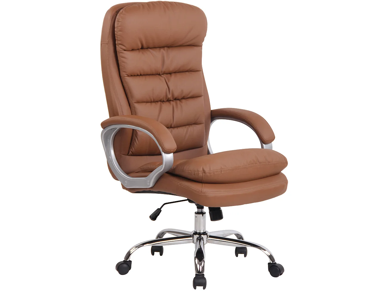 Chaise de bureau - Similicuir & Noir - Marron clair - XXL Vancouver