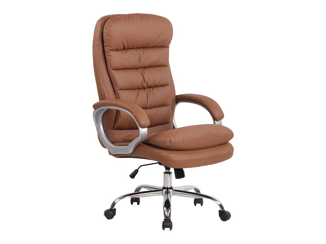 Chaise de bureau - Similicuir & Noir - Marron clair - XXL Vancouver
