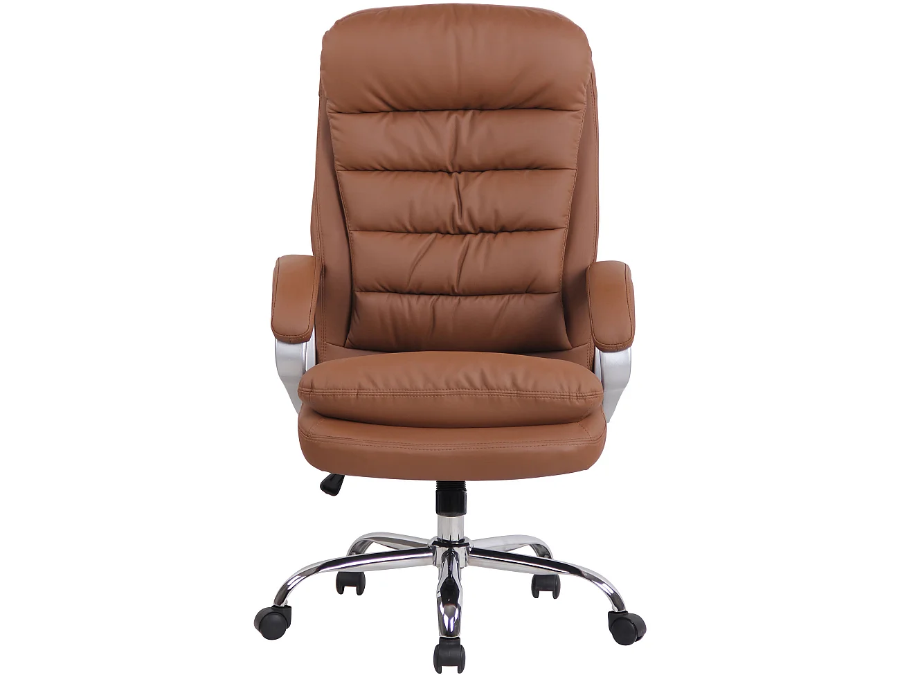 Chaise de bureau - Similicuir & Noir - Marron clair - XXL Vancouver