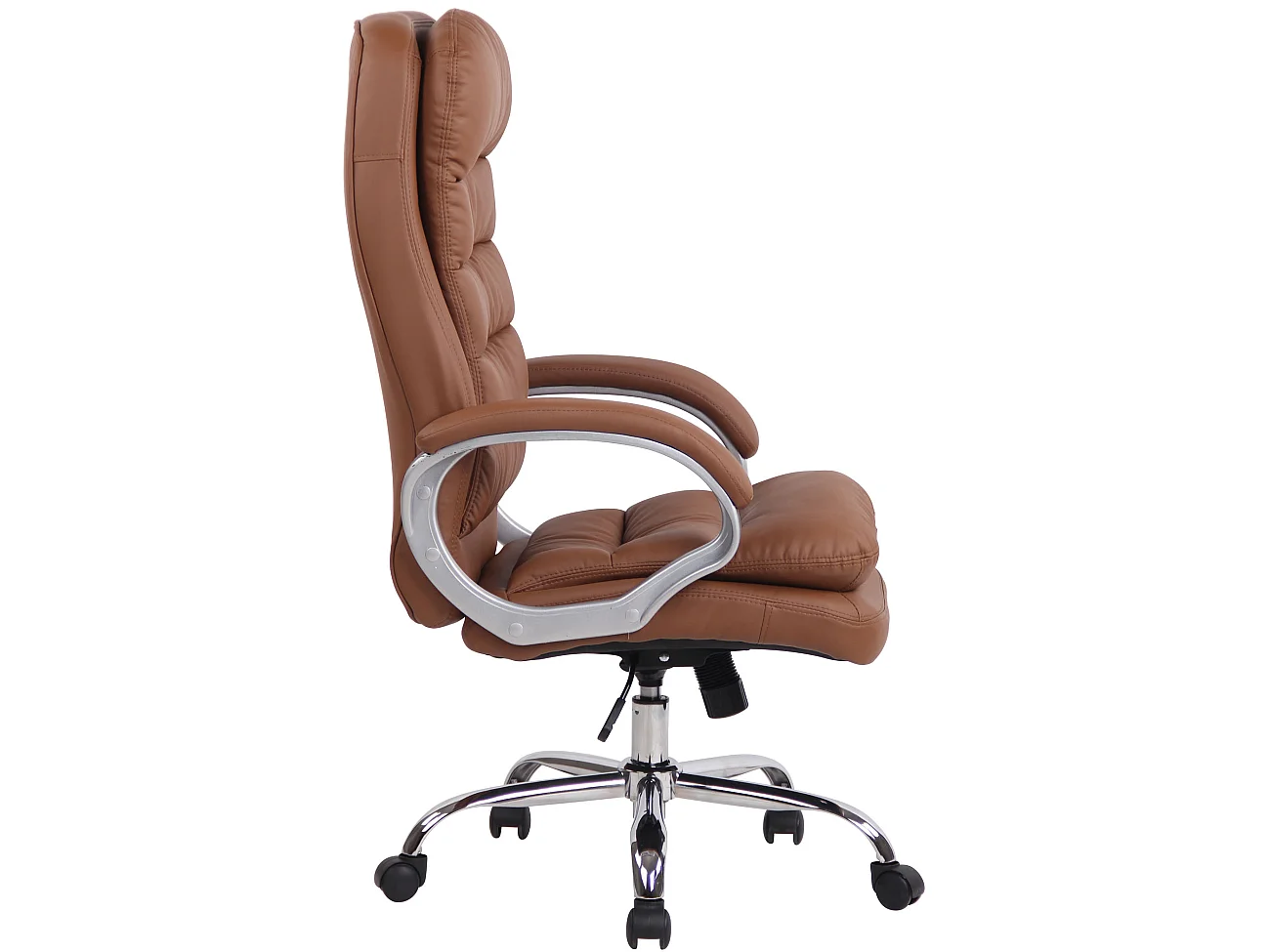 Chaise de bureau - Similicuir & Noir - Marron clair - XXL Vancouver