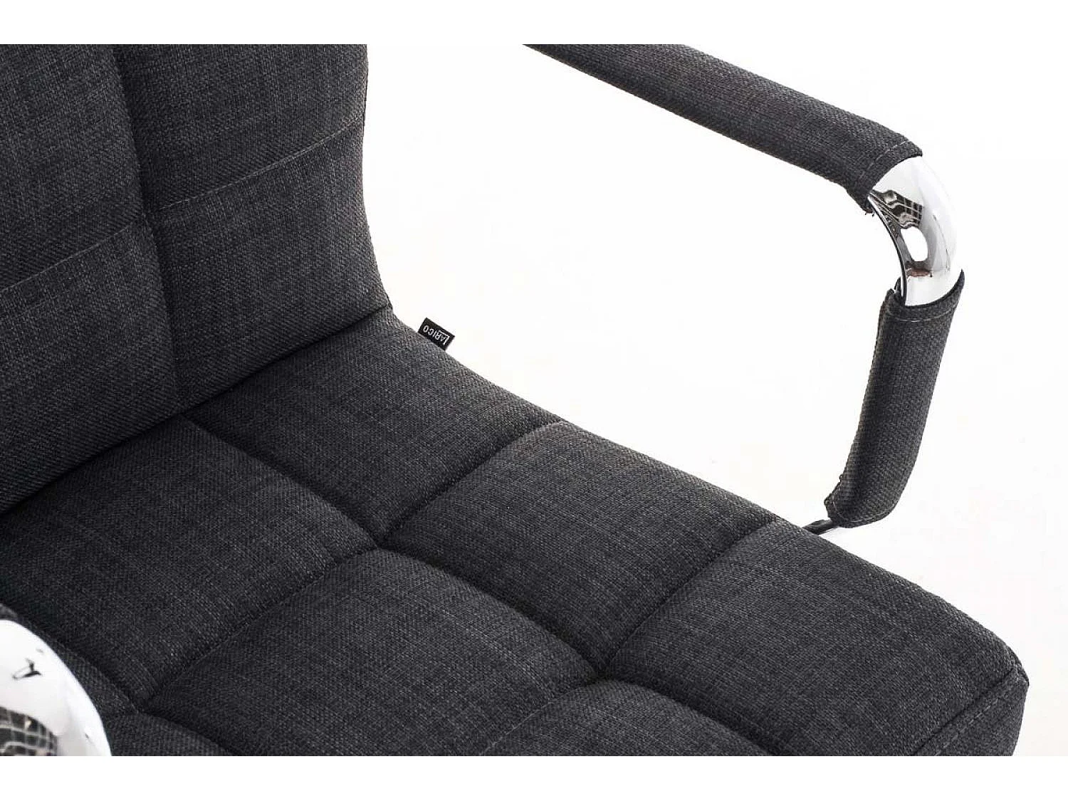 Chaise de bureau - Tissu & Métal chromé - Gris - Deli V2