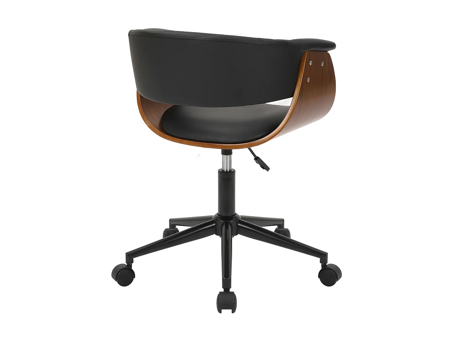 Chaise de bureau - Similicuir - Noyer / Noir - Bruce