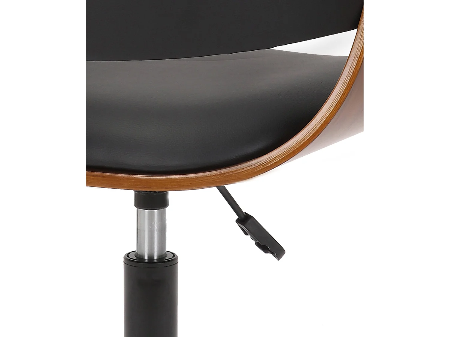 Chaise de bureau - Similicuir - Noyer / Noir - Bruce
