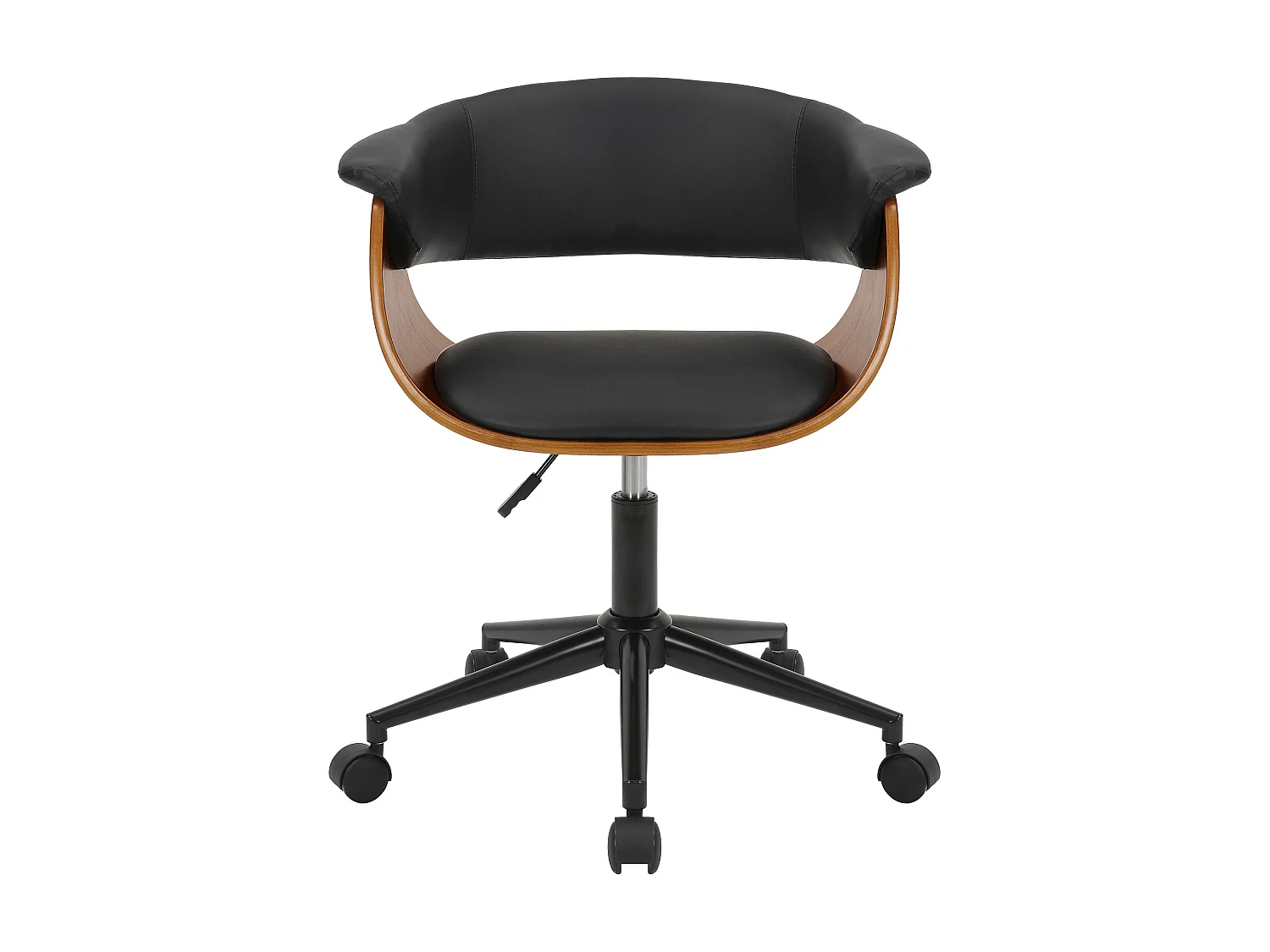 Chaise de bureau - Similicuir - Noyer / Noir - Bruce