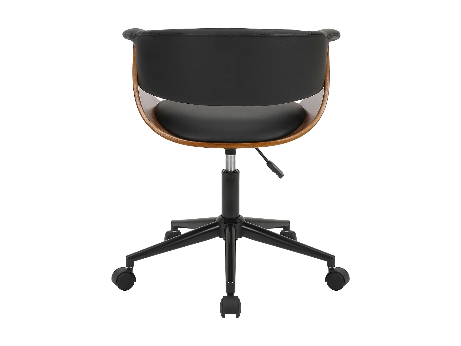 Chaise de bureau - Similicuir - Noyer / Noir - Bruce