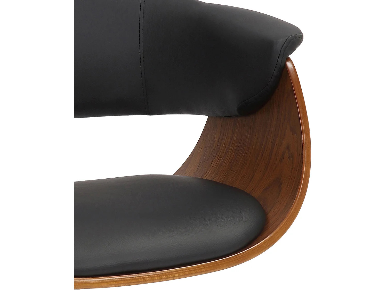 Chaise de bureau - Similicuir - Noyer / Noir - Bruce