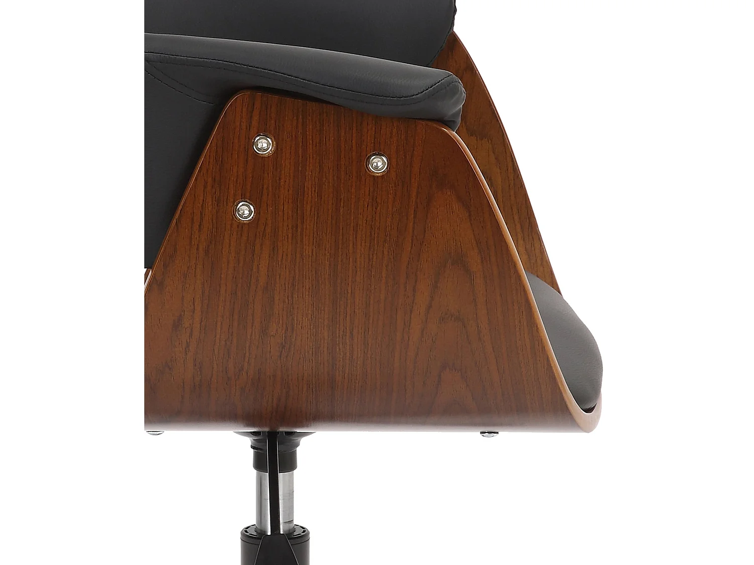 Chaise de bureau - Similicuir - Noyer / Noir - Bruce