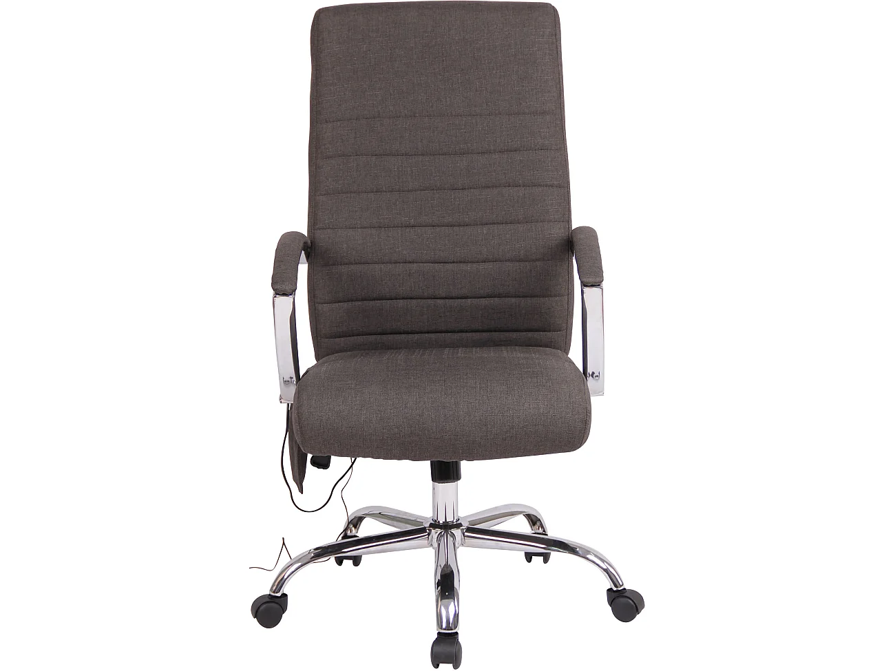 Chaise de bureau - Tissu & Métal chromé - Gris foncé - Valais