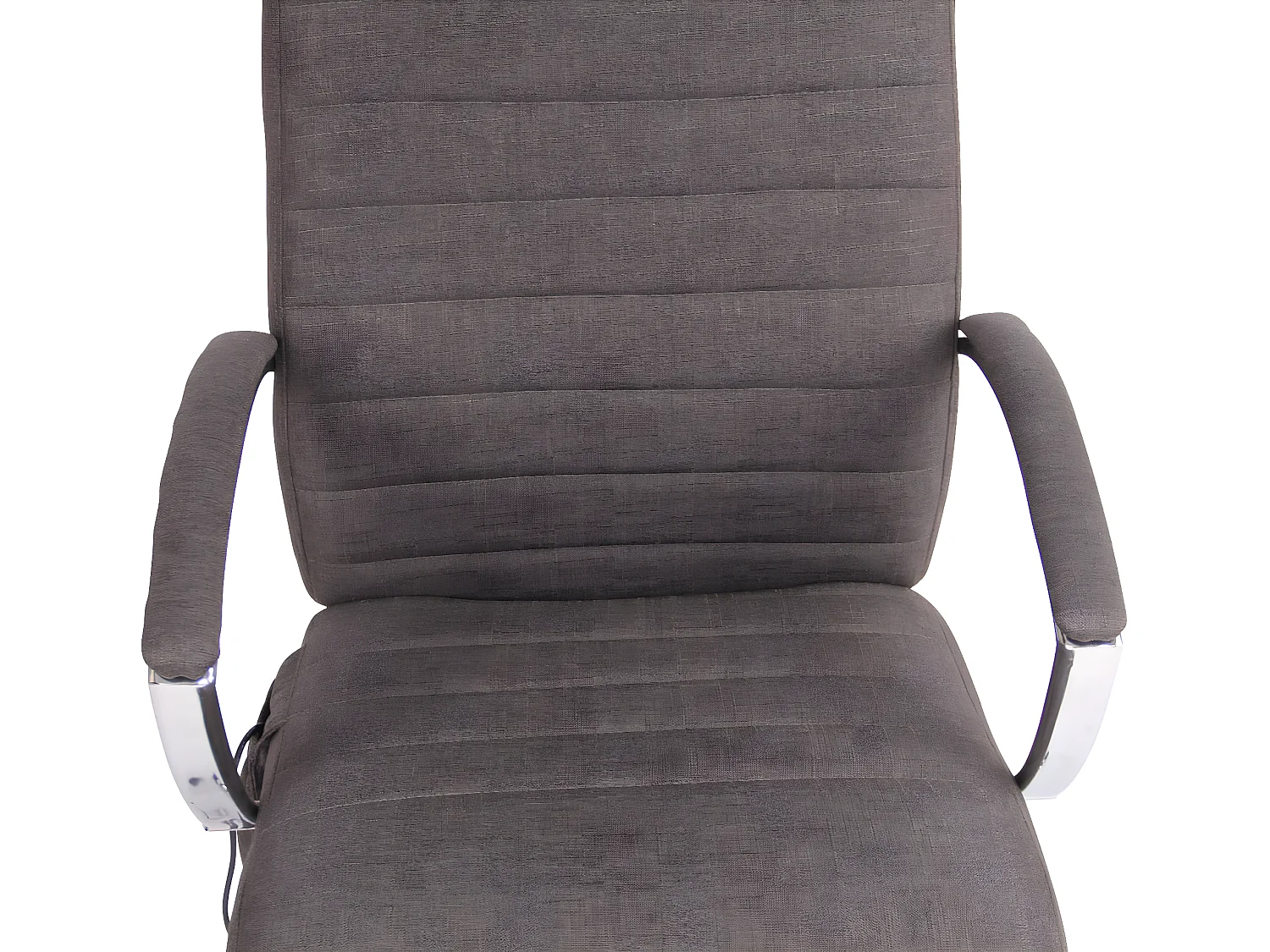 Chaise de bureau - Tissu & Métal chromé - Gris foncé - Valais