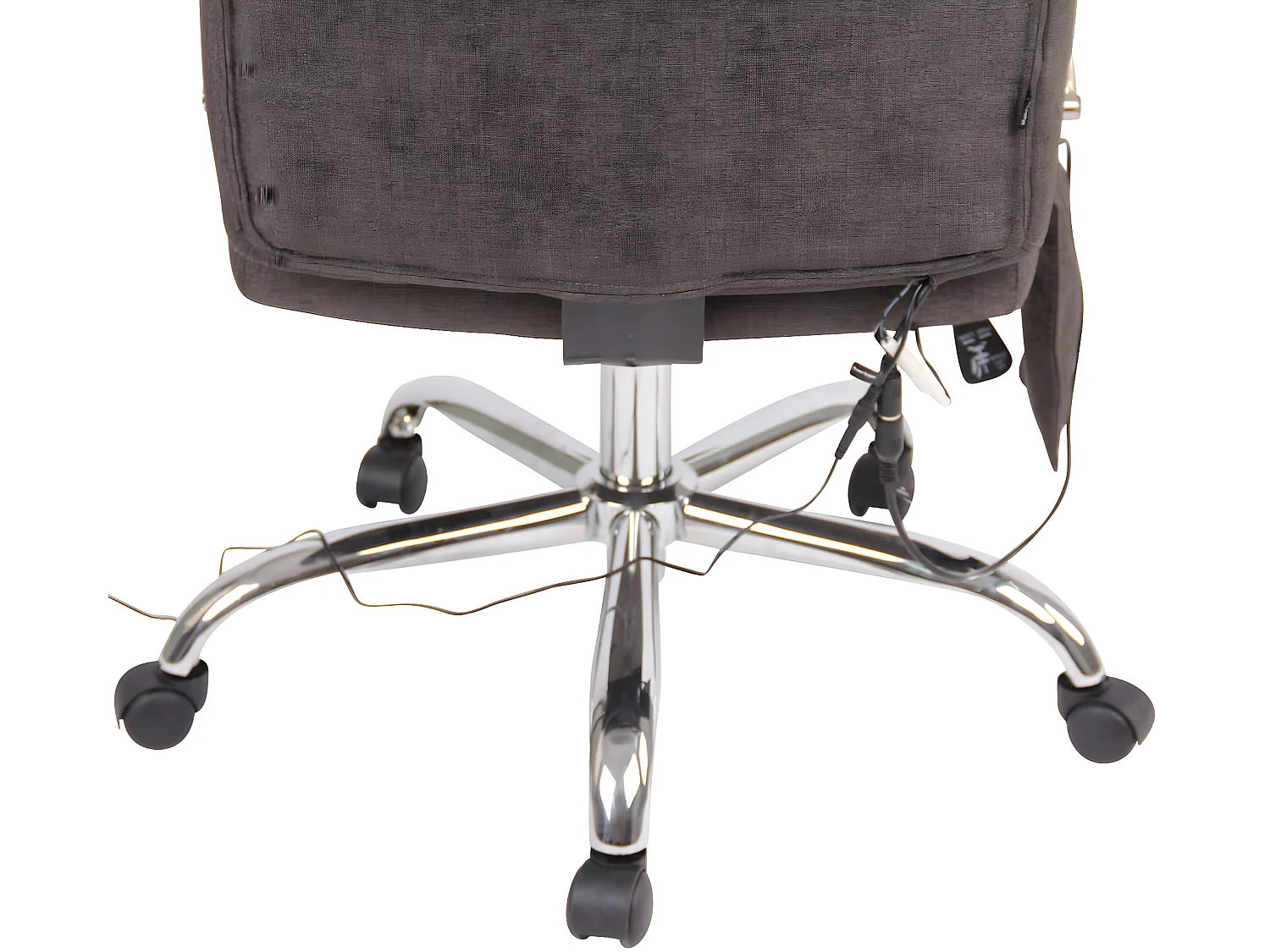 Chaise de bureau - Tissu & Métal chromé - Gris foncé - Valais