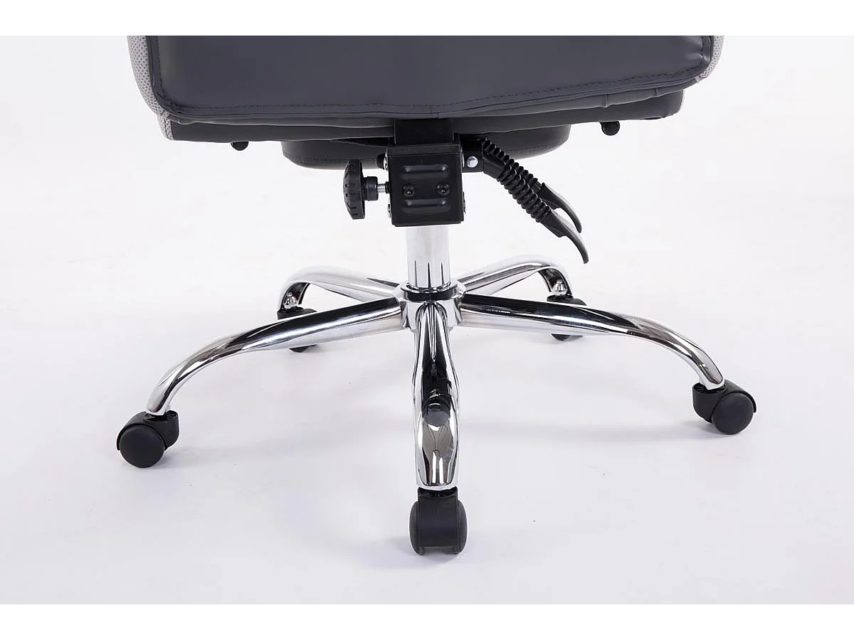 Chaise de bureau - Similicuir - Gris - XL Troy